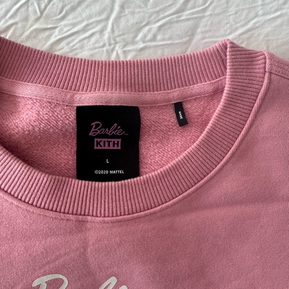 NWT BARBIE x KITH Crissy Crew 60th Anniversary Barbiecore Sweatshirt in Pink L - Picture 3 of 7